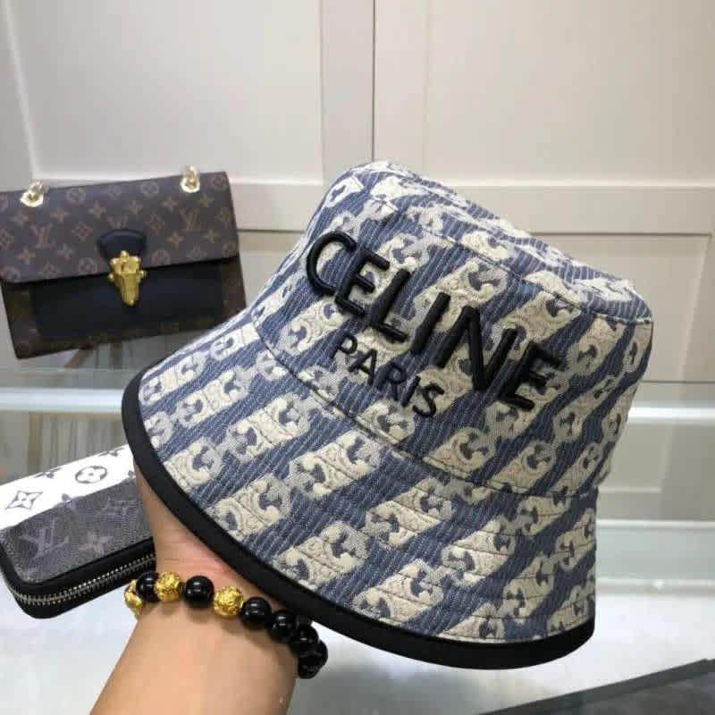 Celine Black & Blue Premium Bucket Cap-thumb-2