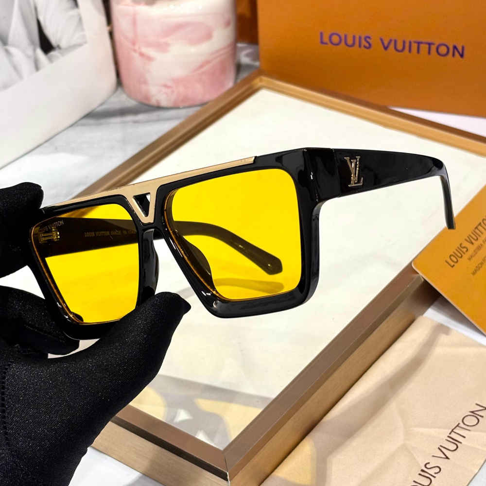 Louis Vuitton Yellow Luxury Sunglasses-thumb-1