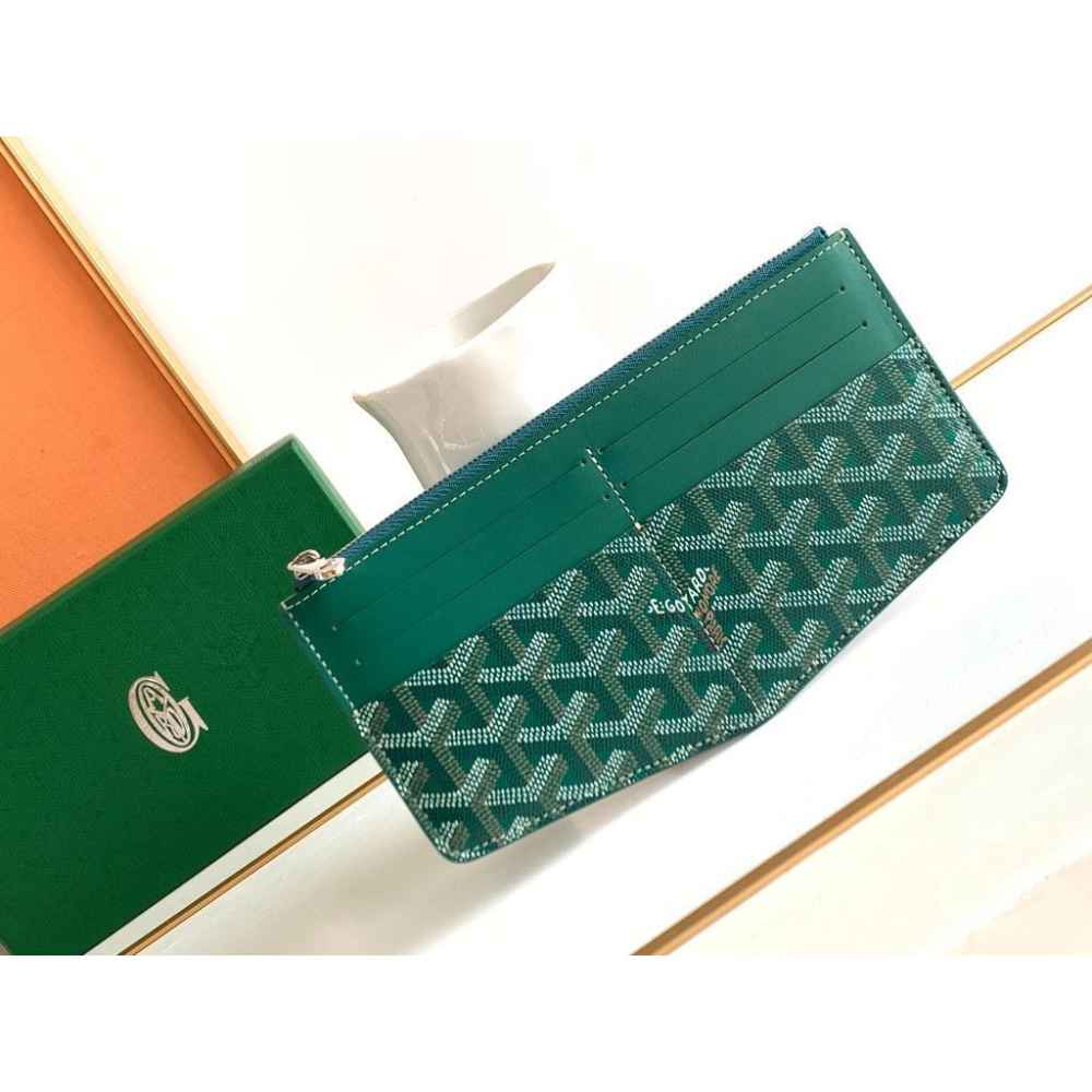 Goyard Green Premium Long Card Wallet-1