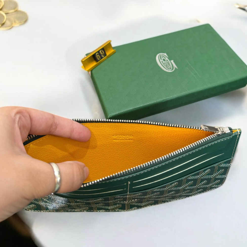 Goyard Green Premium Long Card Wallet-2