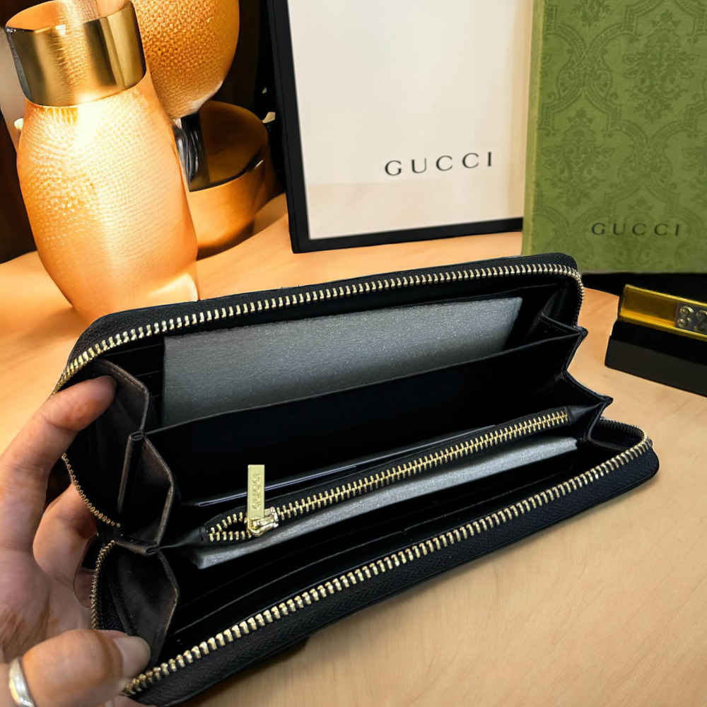 Gucci GG Supreme Monogram Bee Print Long Wallet-thumb-3