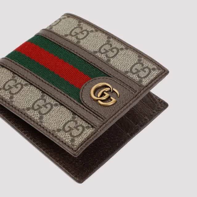 Gucci GG Supreme Monogram Compact Wallet-thumb-2