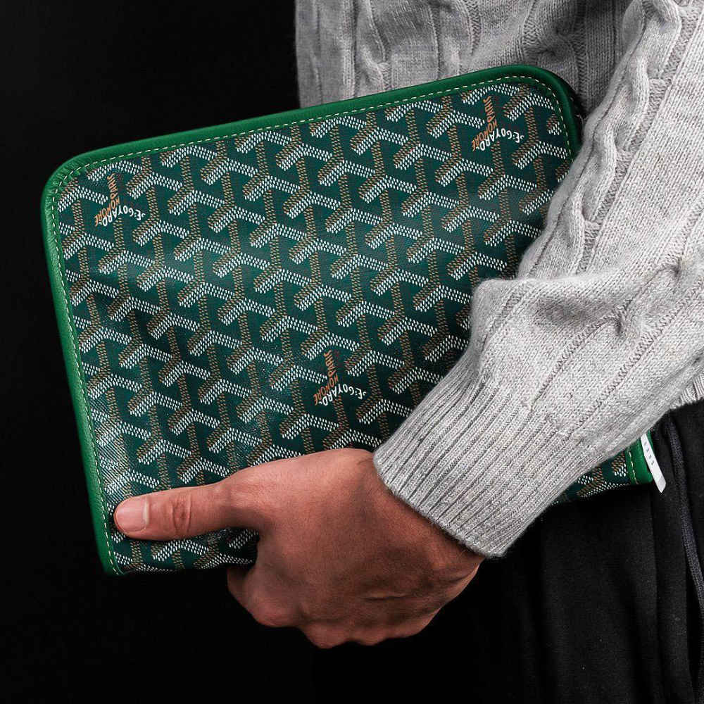 Goyard Green Premium Long Pouch-5