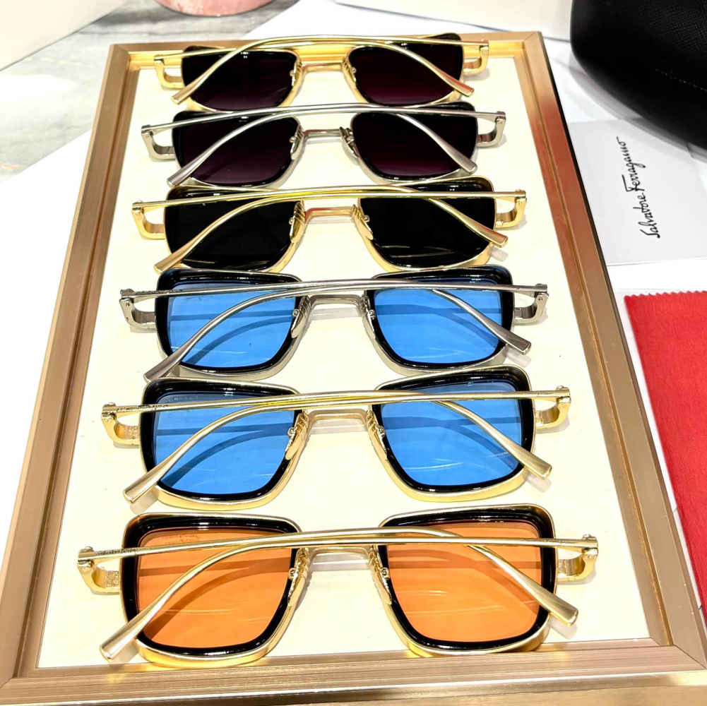 Ferragamo Purple & Golden Luxury Sunglasses-3