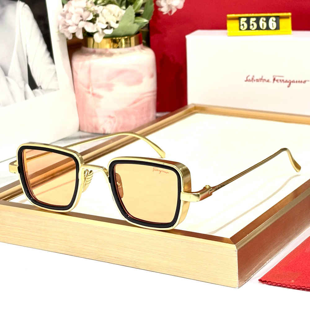 Ferragamo Golden Luxury Sunglasses-thumb-0