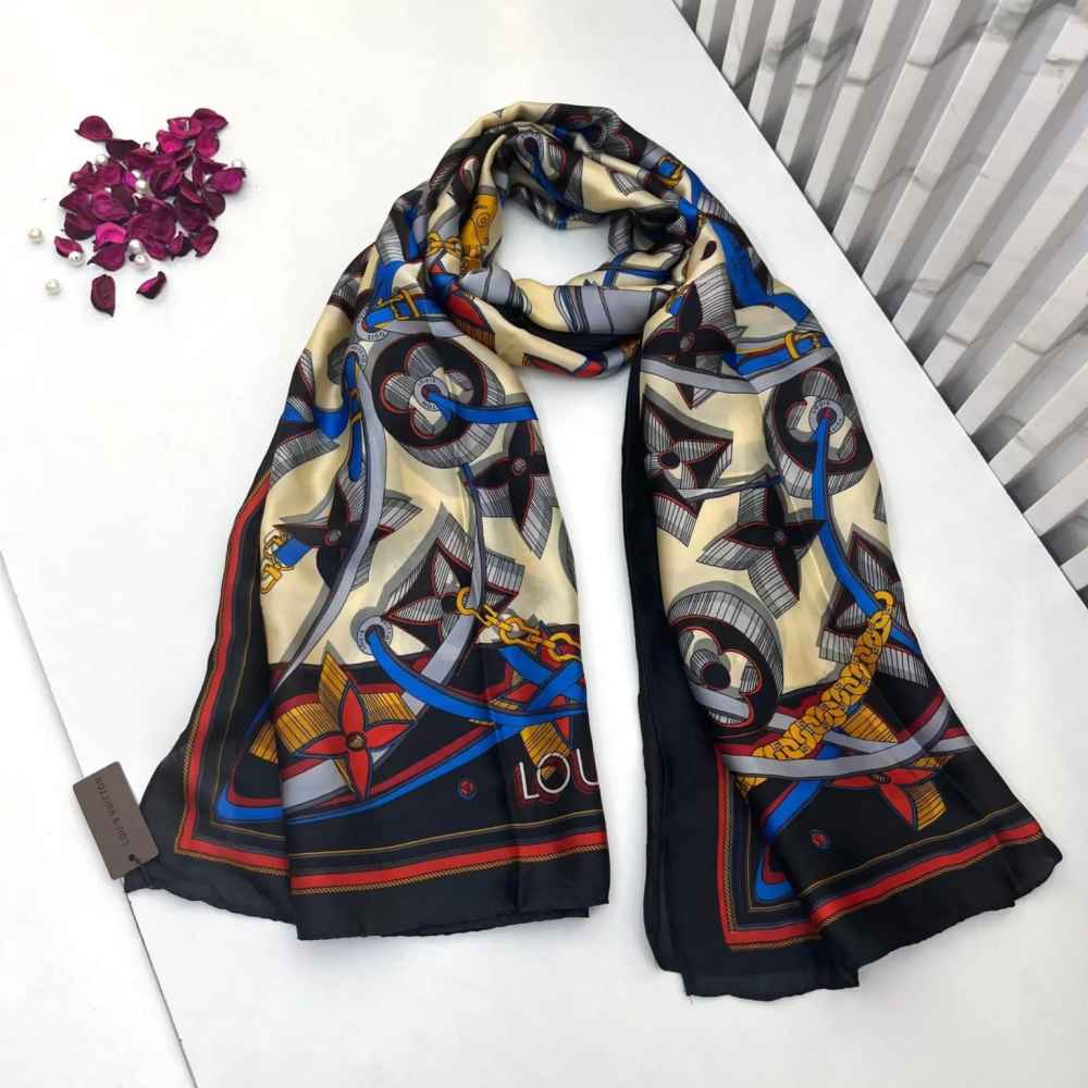 Louis Vuitton Premium Quality Blue Silk Stole-thumb-0