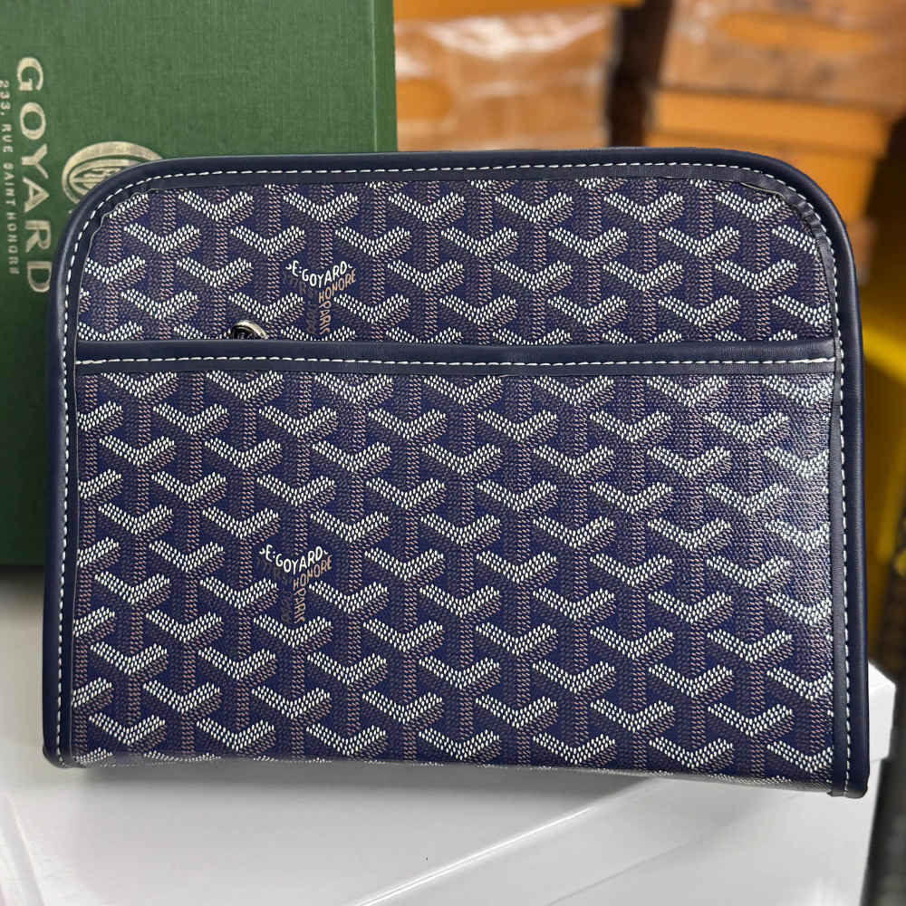 Goyard Blue Premium Long Pouch-thumb-0