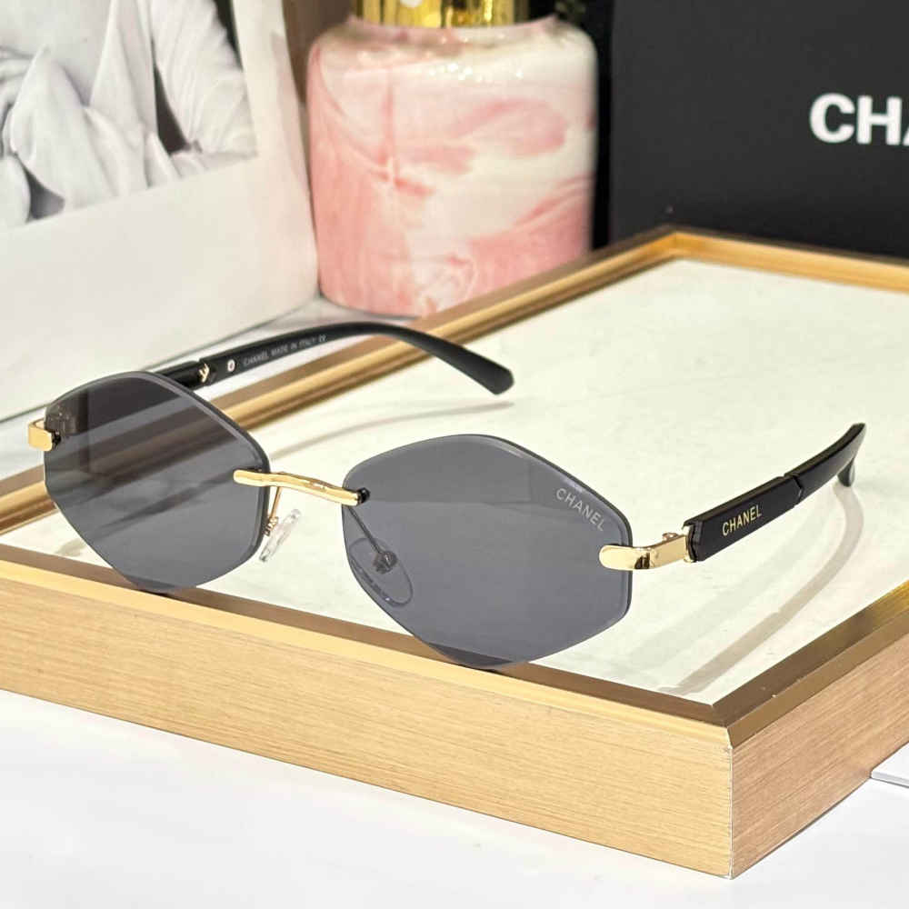 Chanel Black & Golden Premium Women's Sunglasses-thumb-0