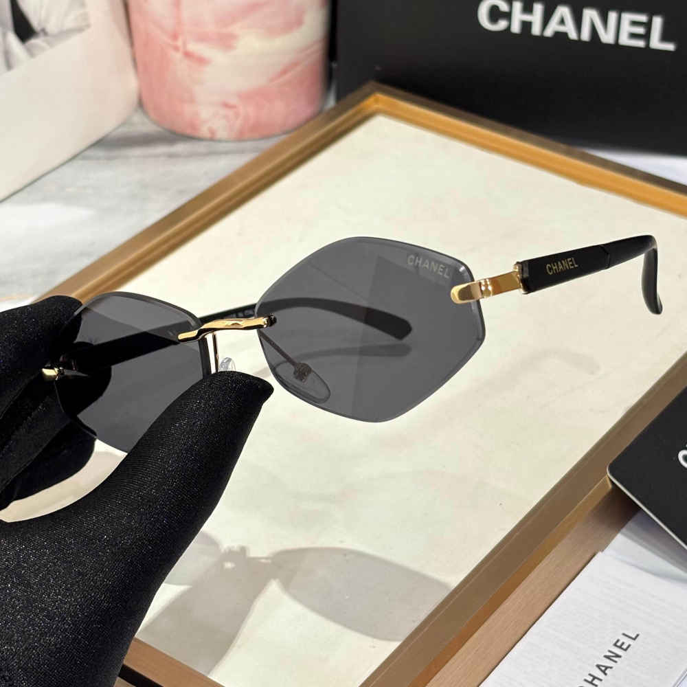 Chanel Black & Golden Premium Women's Sunglasses-thumb-1