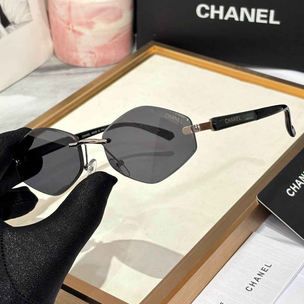 Chanel Black & Silver Premium Women's Sunglasses-1