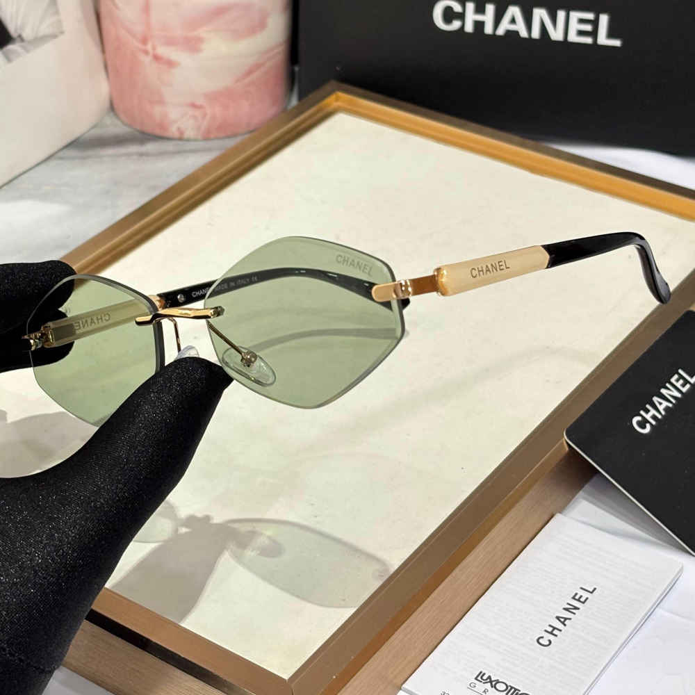 Chanel Green Premium Women's Sunglasses-1