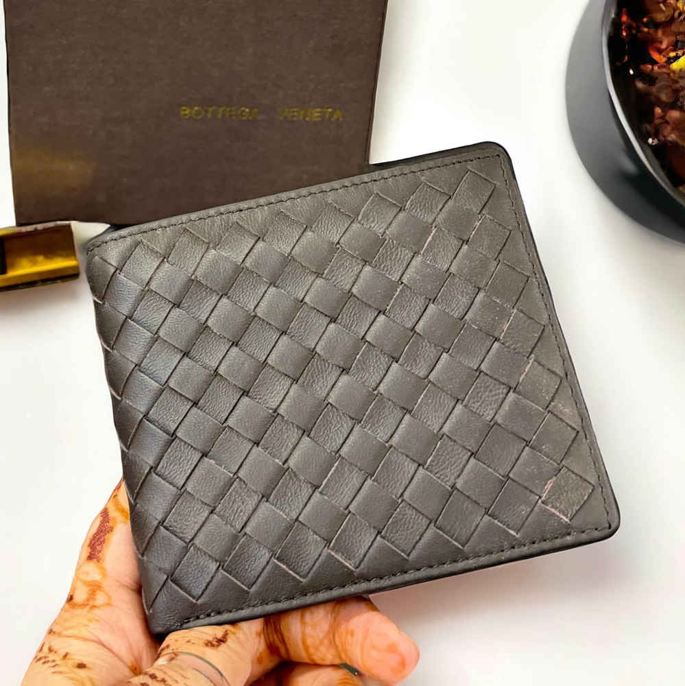 Bottega Veneta Brown Leather Compact Wallet-2