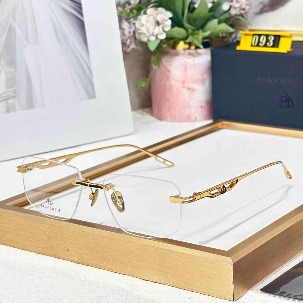 Maybach Golden Luxury Frameless Sunglasses-thumb-0