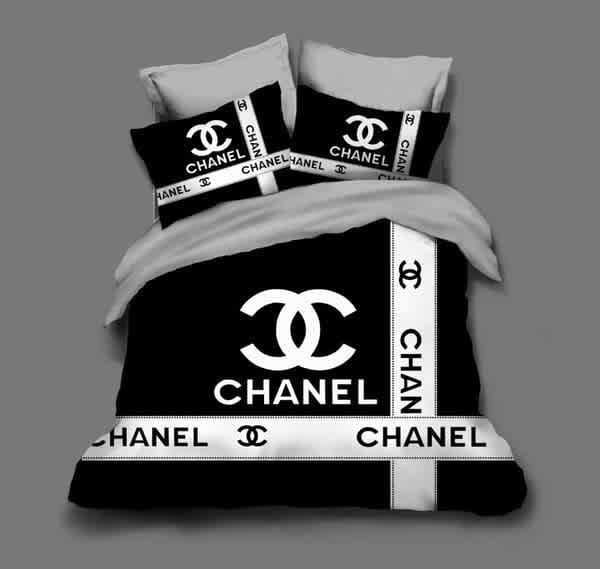 Chanel Black Premium Quality Bedsheet-thumb-0