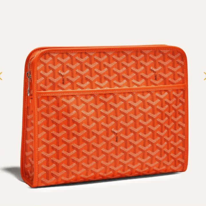 Goyard Orange Premium Long Pouch-thumb-0