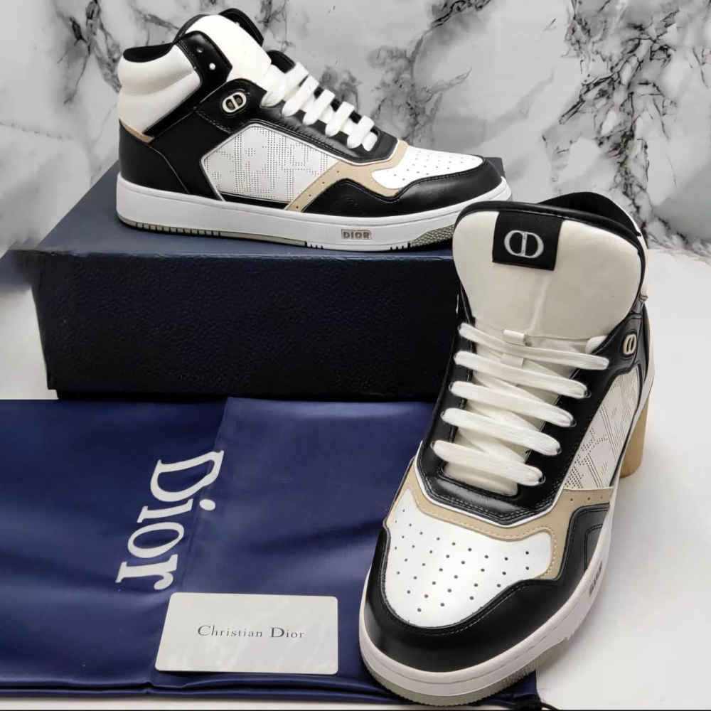 Dior Black & White Premium High-top Sneaker-thumb-0