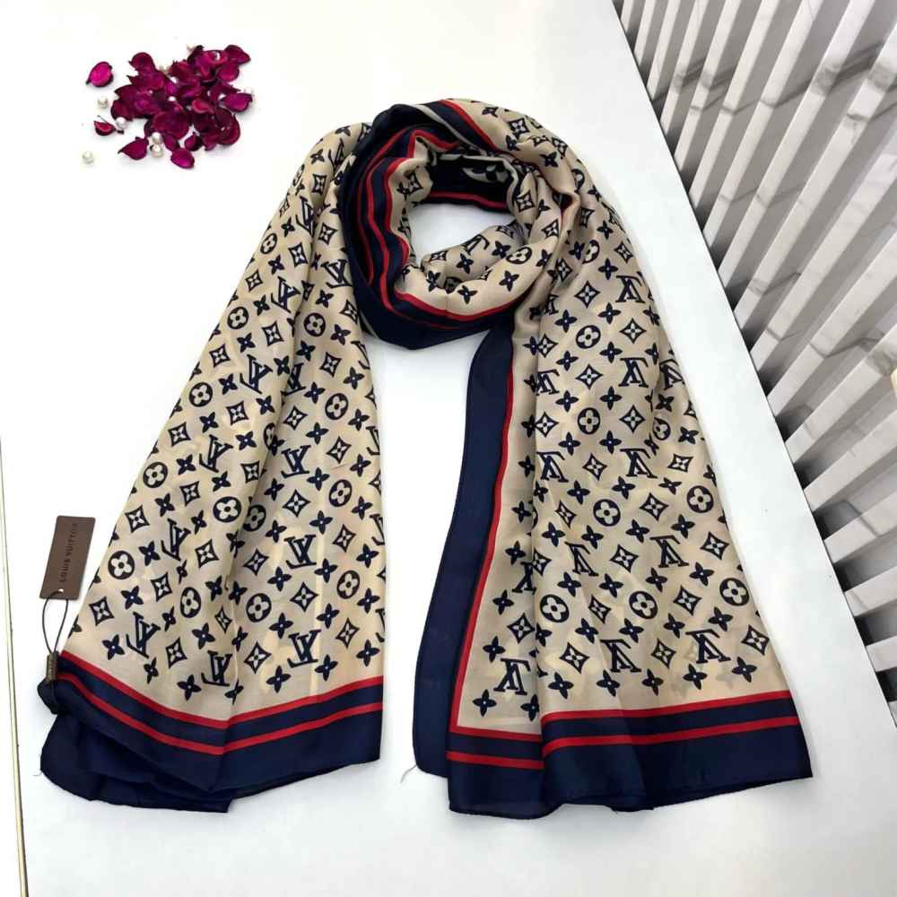 Louis Vuitton Premium Quality Beige Silk Stole-thumb-0