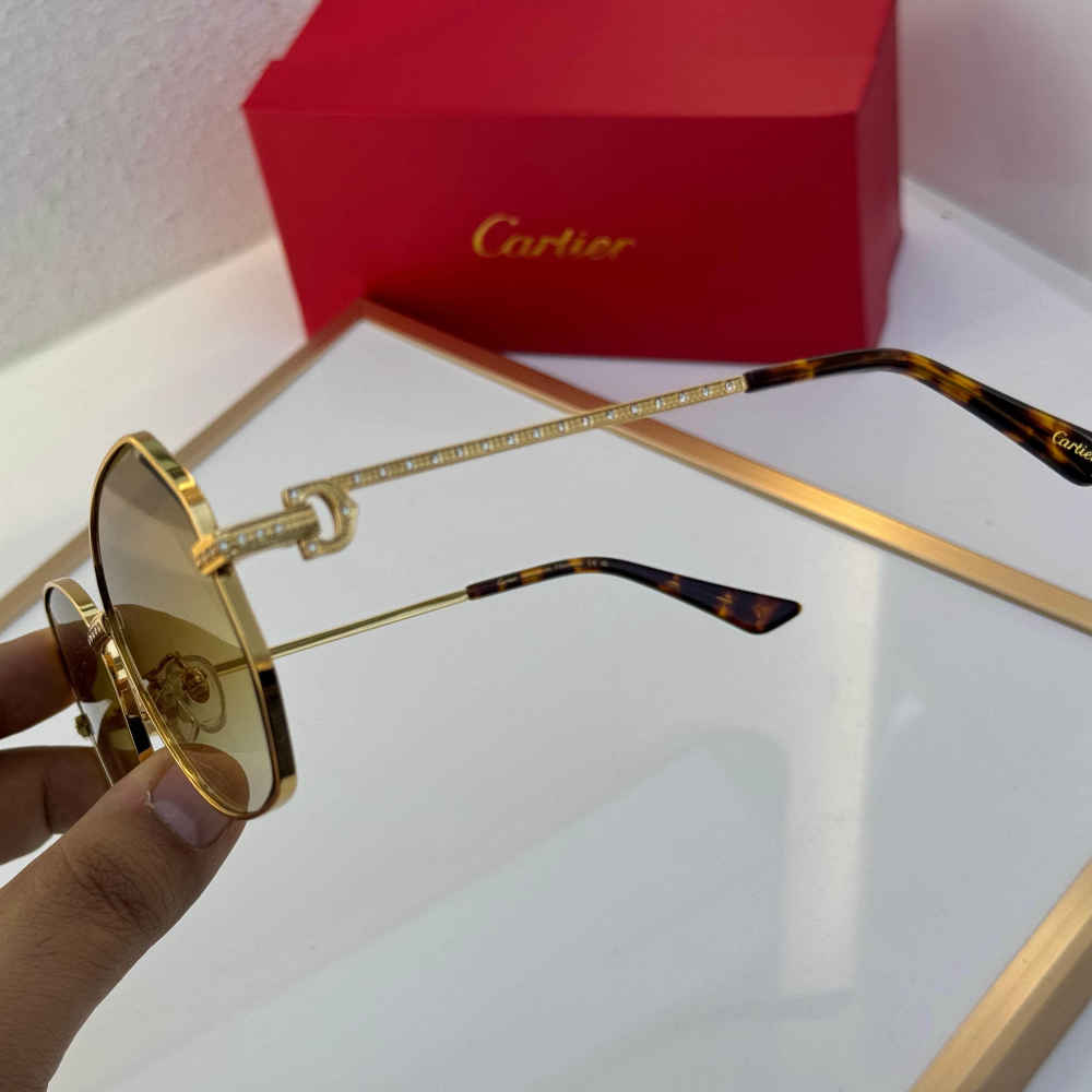 Cartier Golden Premium Women's Sunglasses-thumb-1