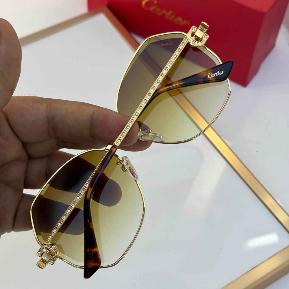 Cartier Golden Premium Women's Sunglasses-thumb-1