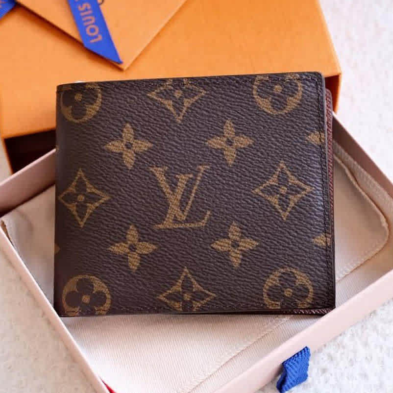 Louis Vuitton Brown Premium Compact Wallet-2