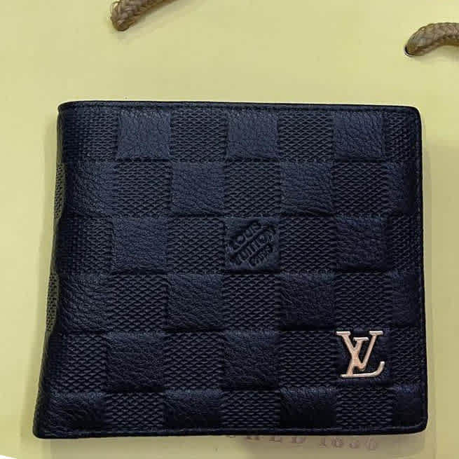 Louis Vuitton Black Premium Compact Wallet-thumb-0