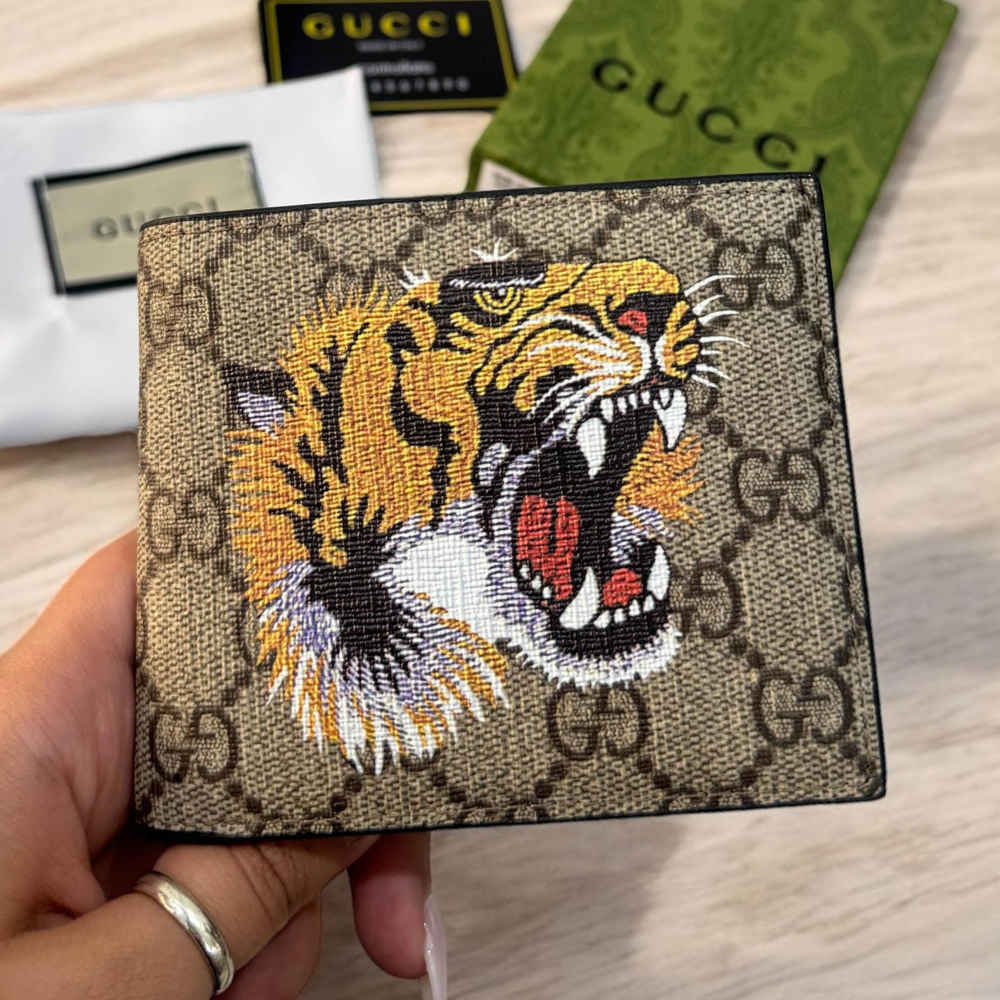 Gucci Brown Premium Compact Wallet-1