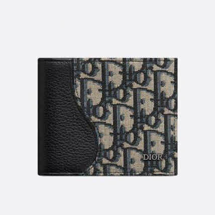 Dior Black Leather Bifold Wallet-thumb-0