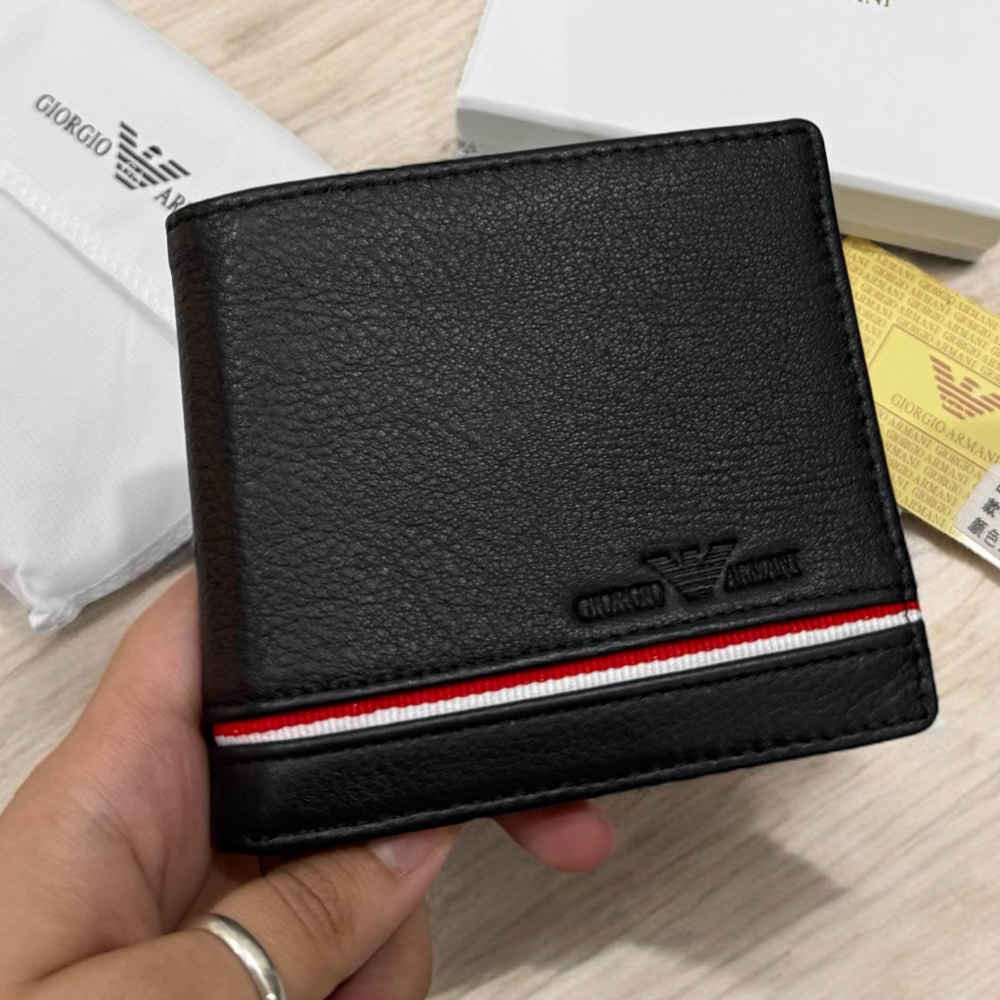 Giorgio Armani Black Premium Compact Wallet-1
