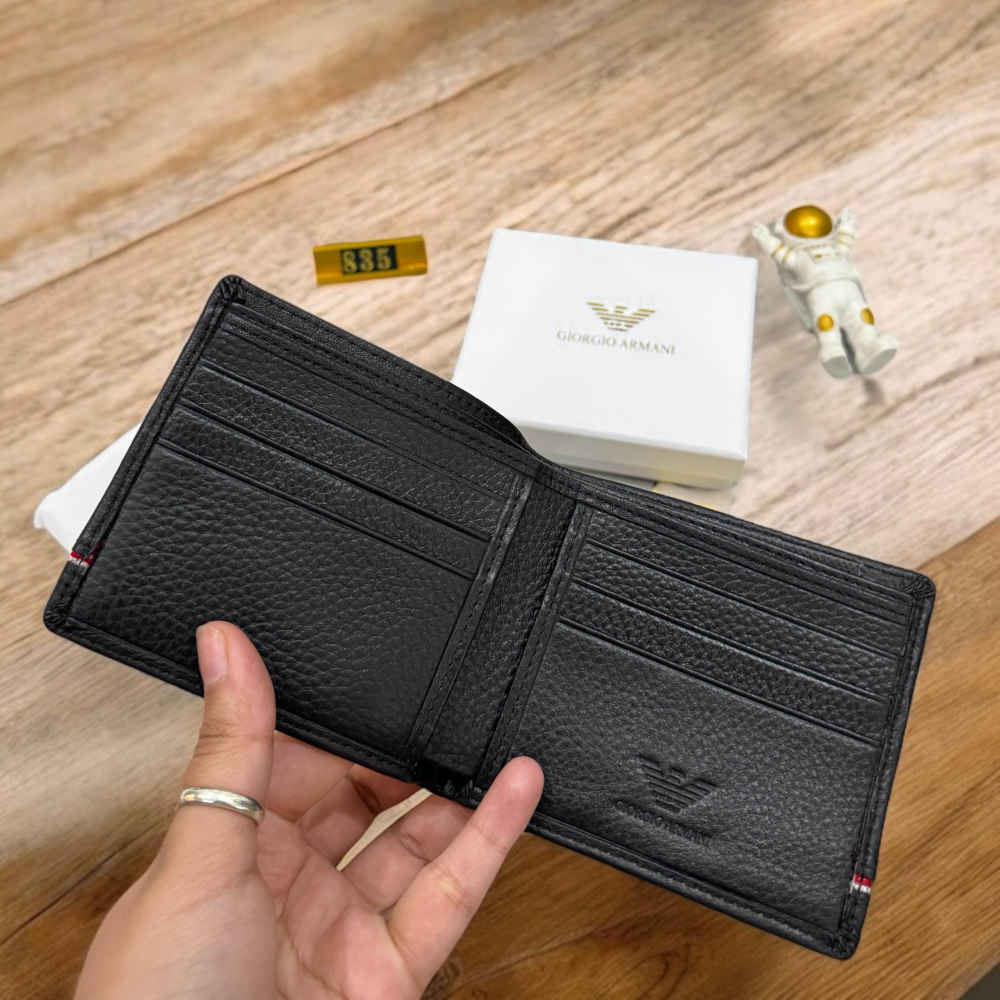 Giorgio Armani Black Premium Compact Wallet-2