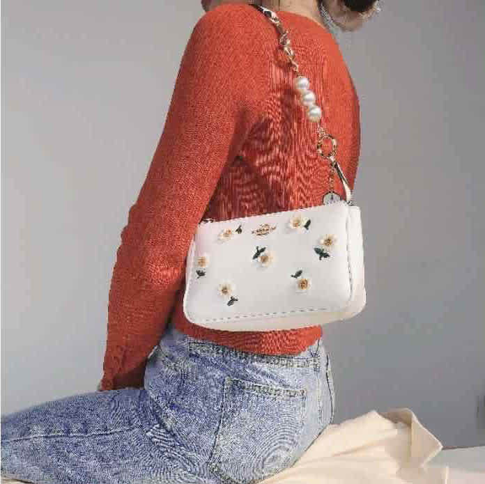 Coach Nolita Floral White Leather Shoulder Bag-3