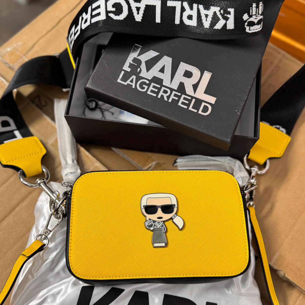 Karl Snapshot Yellow Sling Bag-thumb-0