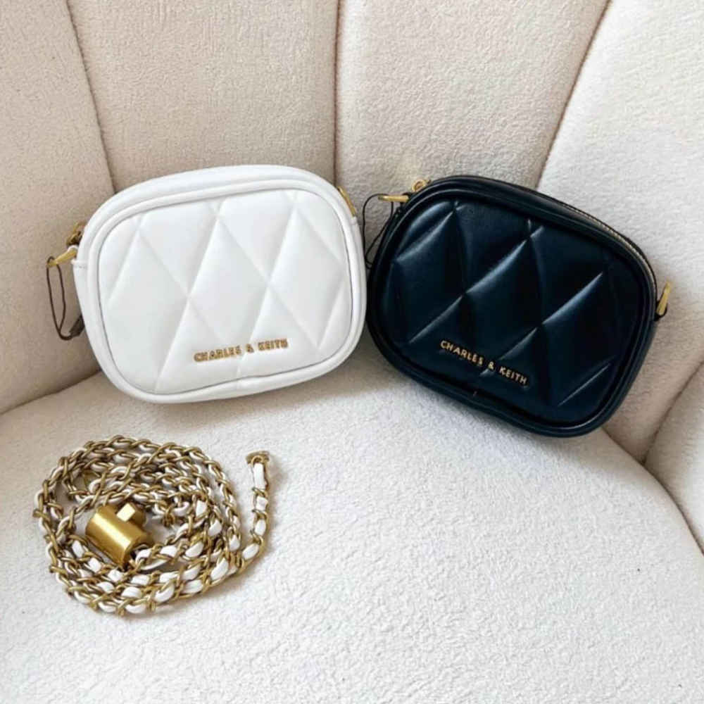 Charles & Keith Arwen Quilted Nano Sling Bag-thumb-1