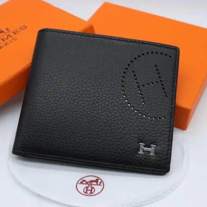 Hermes Black Premium Compact Wallet-thumb-0