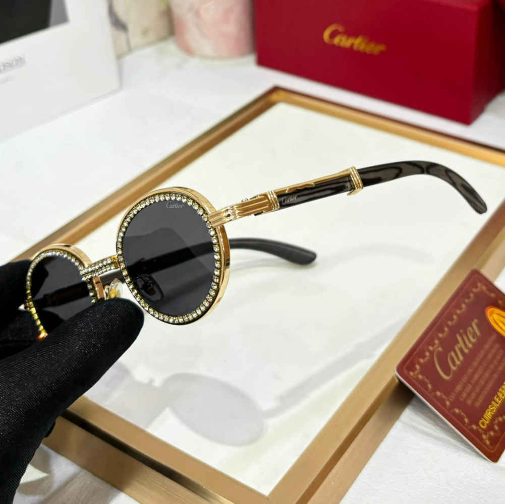 Cartier Black Premium Women's Sunglasses-thumb-1