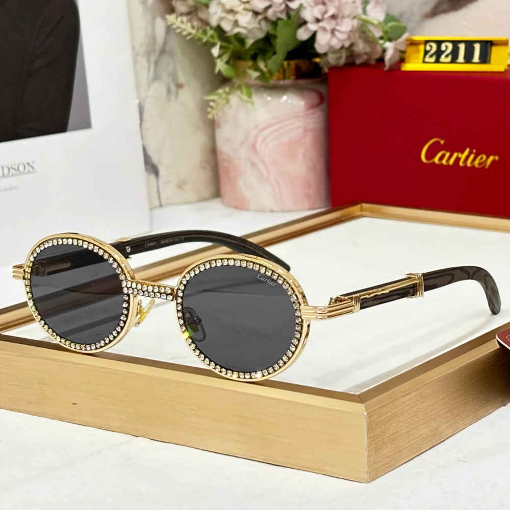 Cartier Black Premium Women's Sunglasses-thumb-0