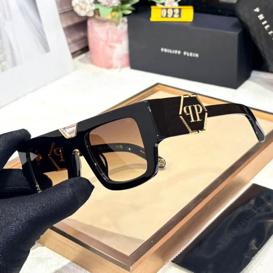 Philipp Plein Brown Luxury Sunglasses-1