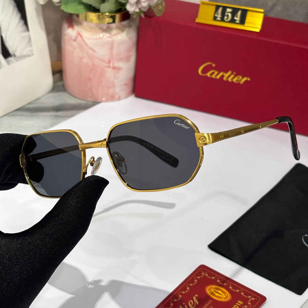 Cartier Black & Golden Premium Women's Sunglasses-1