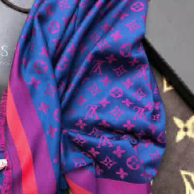 Louis Vuitton Designer Pink Semi Woollen Stole-1