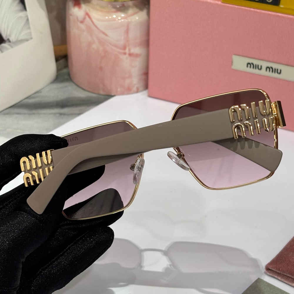 Miu Miu Beige Premium Women's Sunglasses-thumb-2