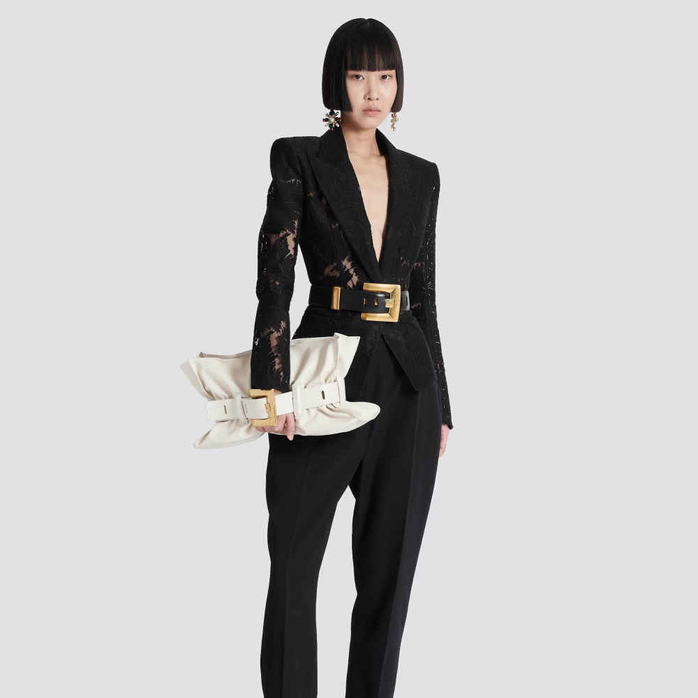 Balmain Anthem White Shoulder Bag-5