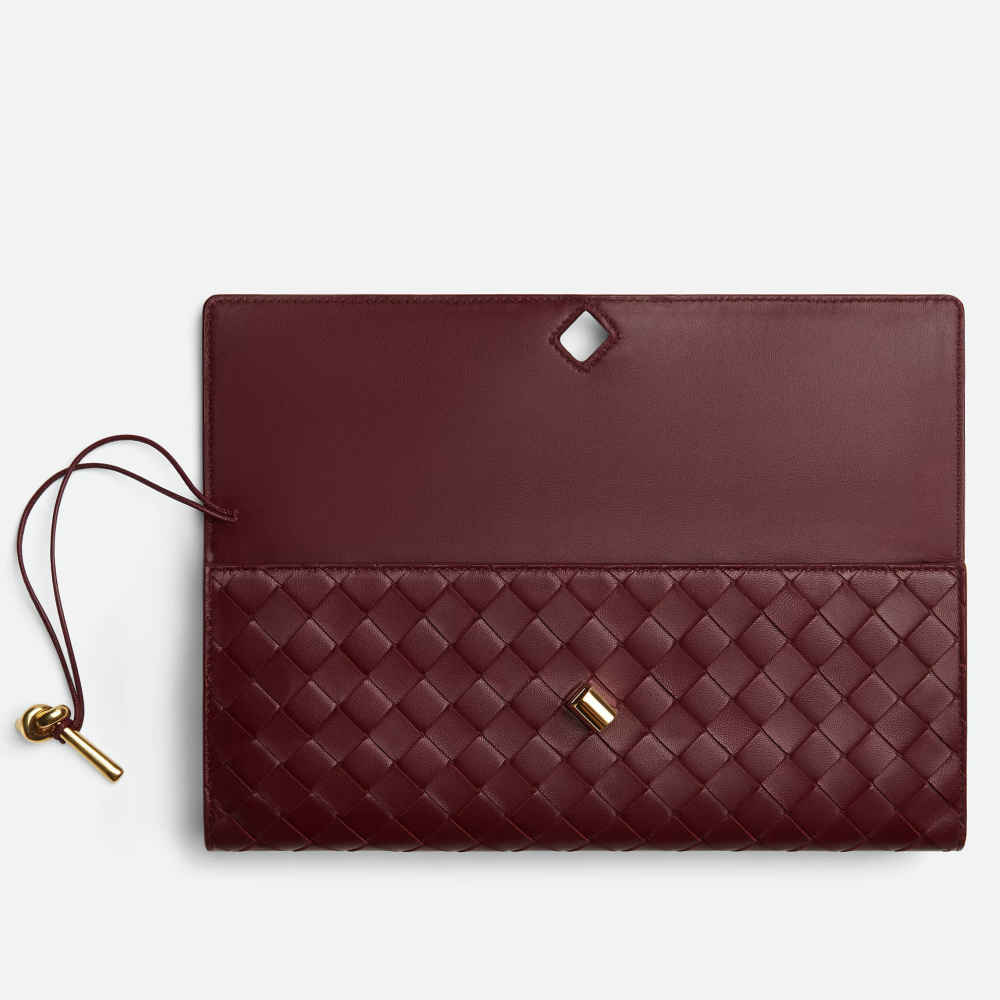 Bottega Veneta Long Andiamo Wine Handbag-2