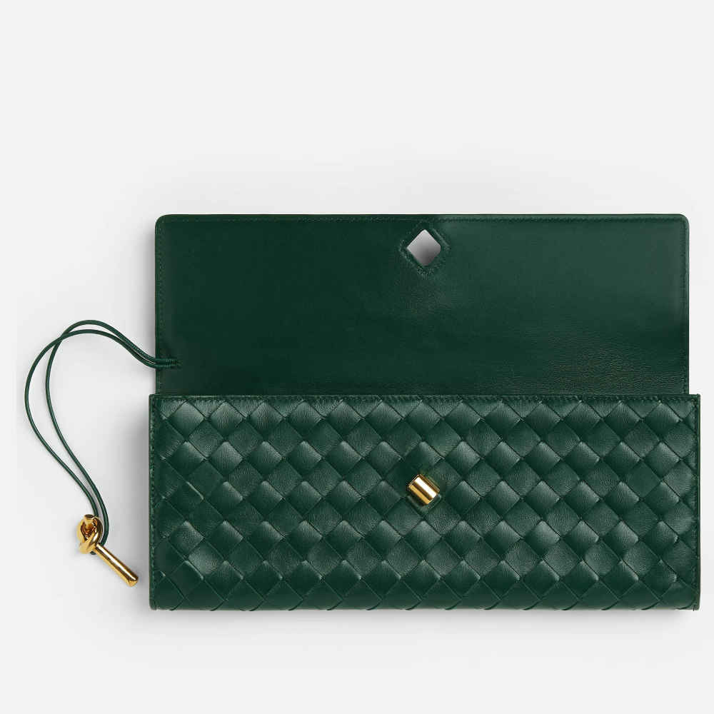 Bottega Veneta Long Andiamo Green Handbag-2