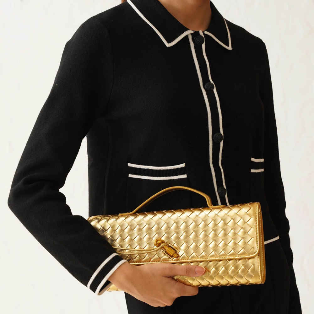 Bottega Veneta Long Andiamo Golden Handbag-2