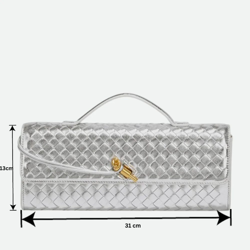 Bottega Veneta Long Andiamo Silver Handbag-1