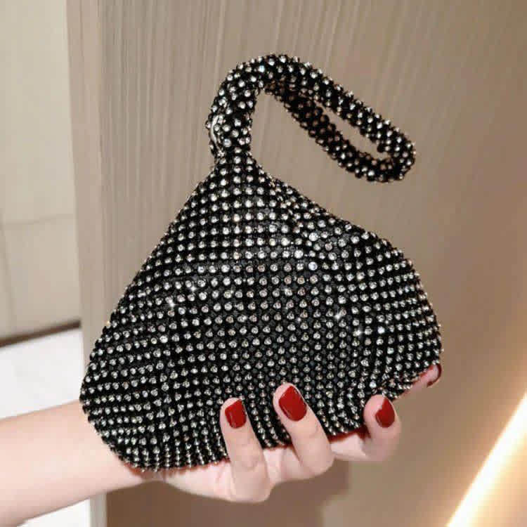 Swvaroski Black Party Wear Pouch-2