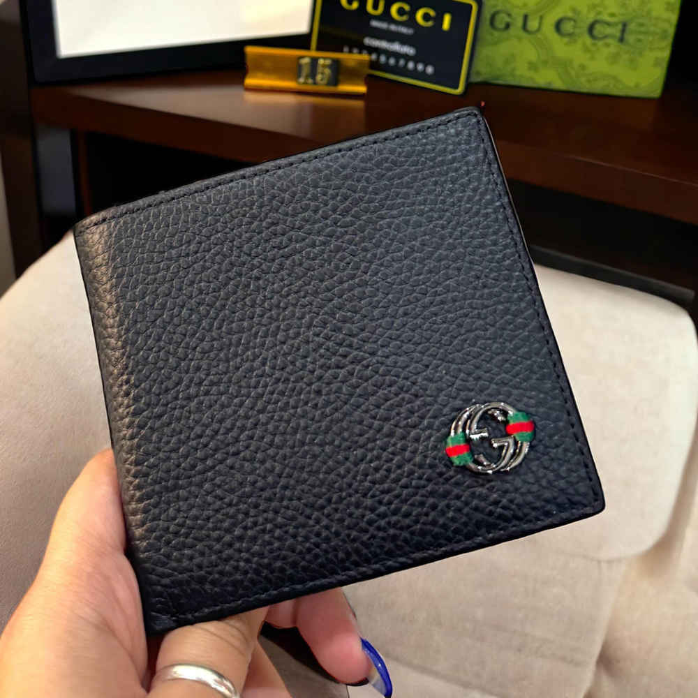 Gucci Black Premium Compact Wallet-3