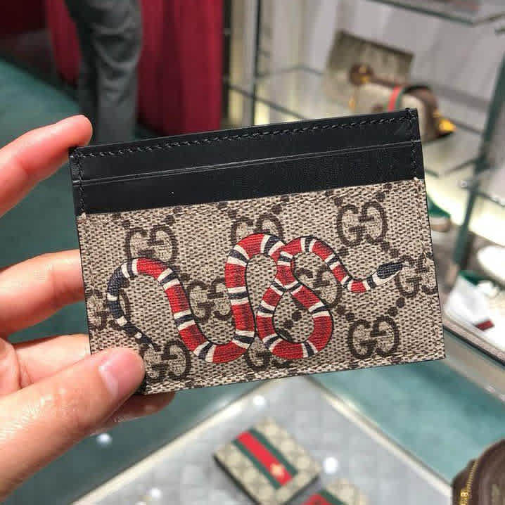 Gucci Snake Print Premium Card Wallet-thumb-2