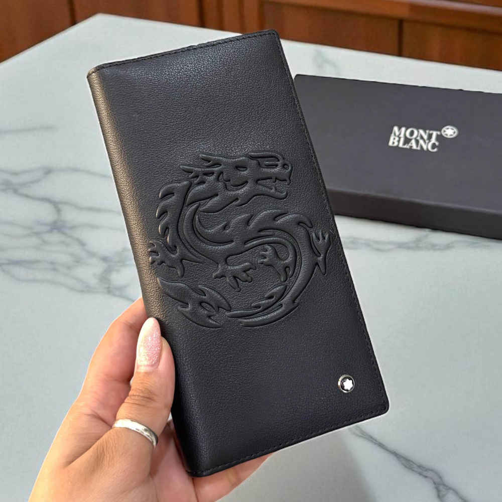 Mont Blanc Black Premium Long Wallet-thumb-0