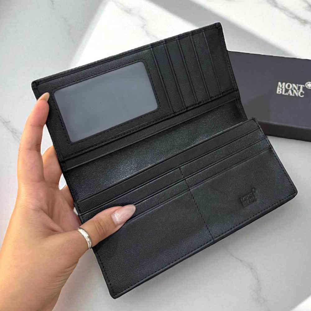 Mont Blanc Black Premium Long Wallet-thumb-1