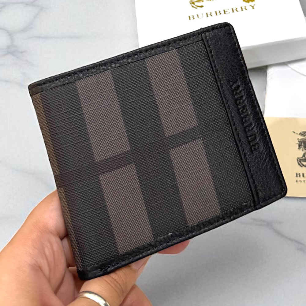 Burberry Black Premium Compact Wallet-thumb-3